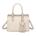 Embossed woven satchel bag