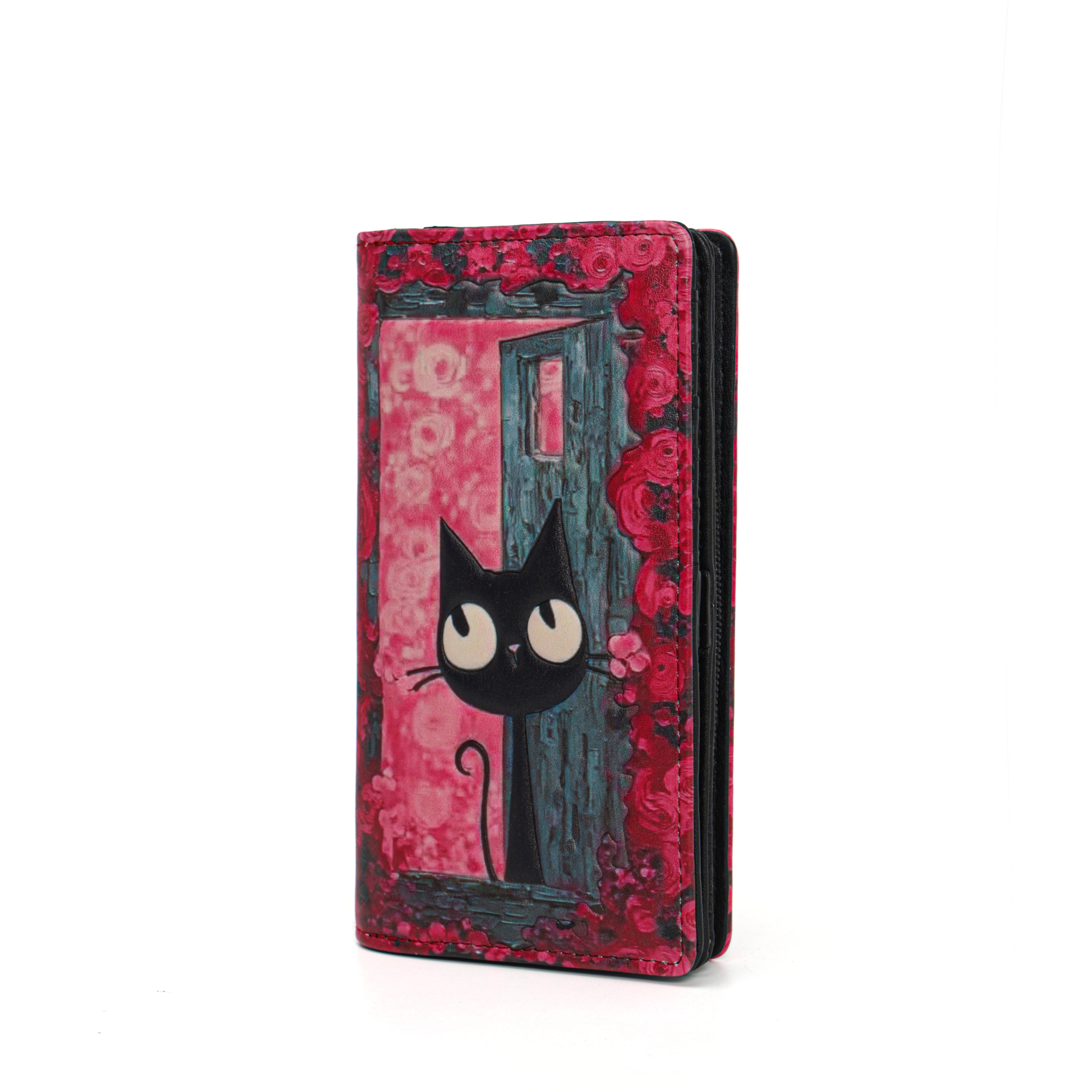 3D Digital Printing Cat Embossed Large Wallet